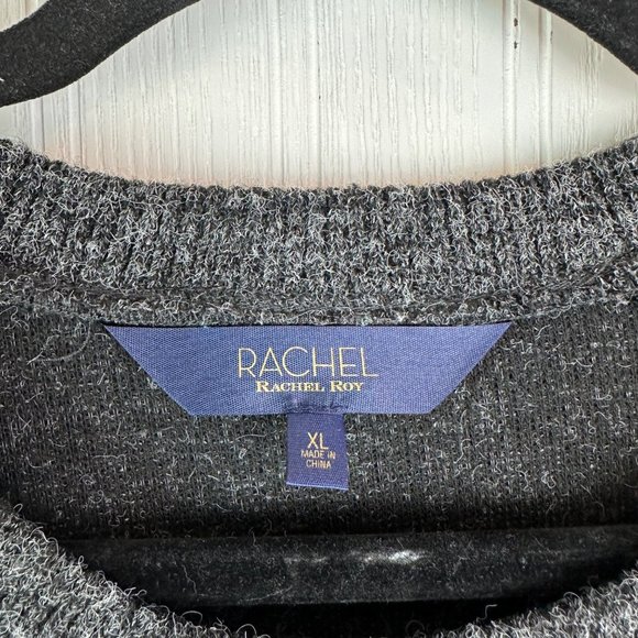 Rachel Roy Gray Sweater Long Sleeve Zipper Detail size‎ XL - Picture 5 of 5